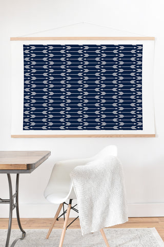 Little Arrow Design Co arrows on navy Art Print And Hanger
