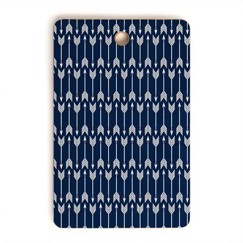 Little Arrow Design Co arrows on navy Cutting Board Rectangle