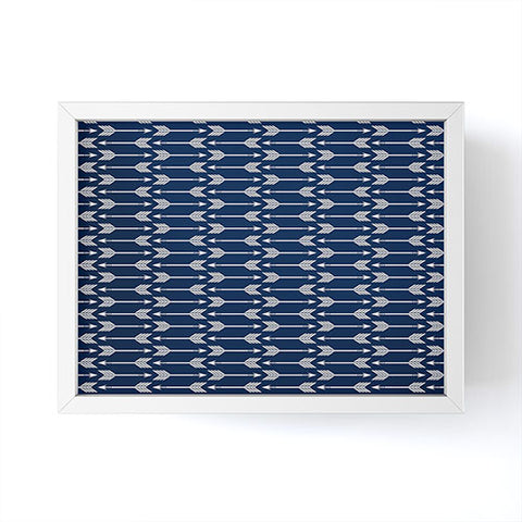 Little Arrow Design Co arrows on navy Framed Mini Art Print