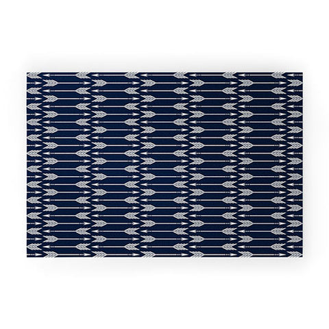 Little Arrow Design Co arrows on navy Welcome Mat