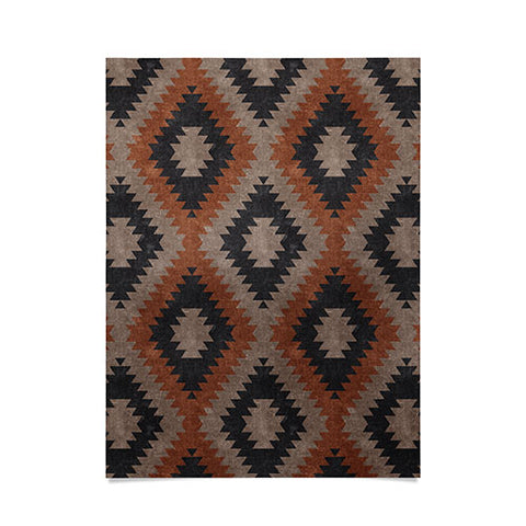 Little Arrow Design Co aztec neutrals inkwell taupe Poster