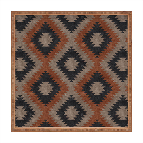 Little Arrow Design Co aztec neutrals inkwell taupe Square Tray