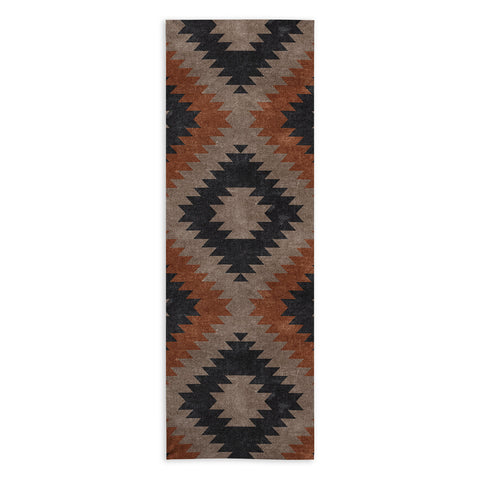Little Arrow Design Co aztec neutrals inkwell taupe Yoga Towel
