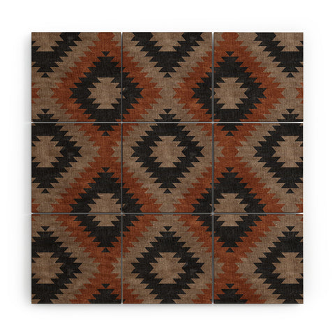 Little Arrow Design Co aztec neutrals inkwell taupe Wood Wall Mural