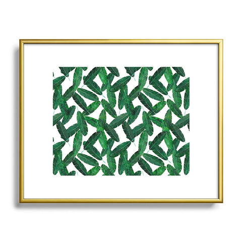 Little Arrow Design Co banana leaves Metal Framed Art Print
