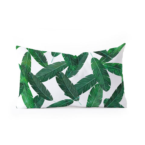 Little Arrow Design Co banana leaves Oblong Throw Pillow