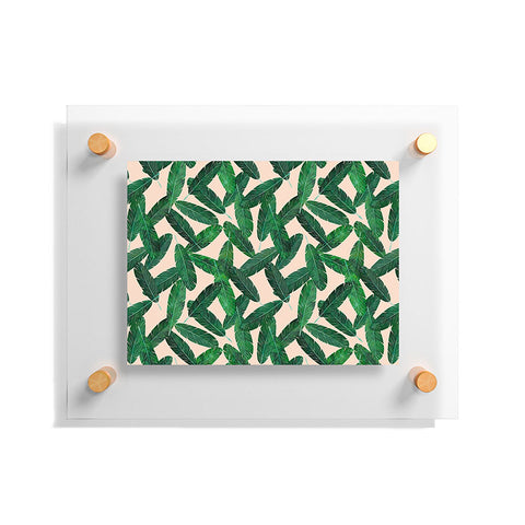 Little Arrow Design Co banana leaves on blush Floating Acrylic Print