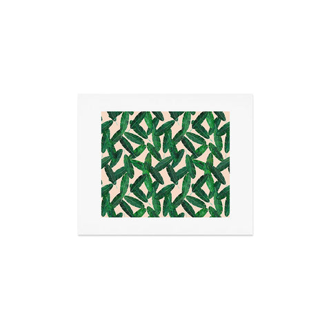 Little Arrow Design Co banana leaves on blush Art Print