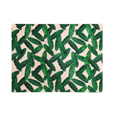 Little Arrow Design Co banana leaves on blush Poster