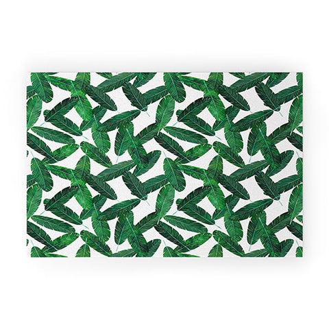 Little Arrow Design Co banana leaves Welcome Mat