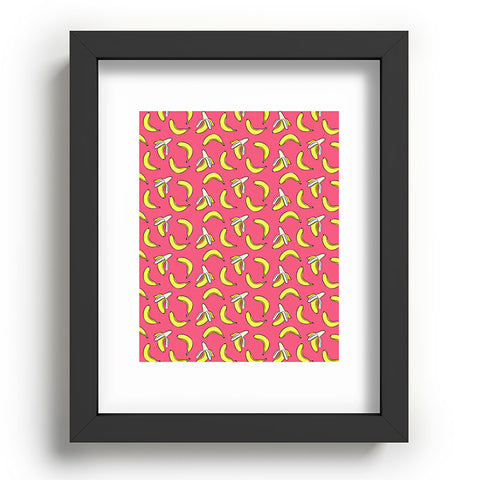 Little Arrow Design Co Bananas on Pink Recessed Framing Rectangle