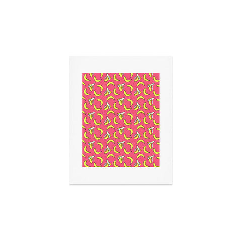 Little Arrow Design Co Bananas on Pink Art Print