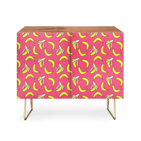 Little Arrow Design Co Bananas on Pink Credenza