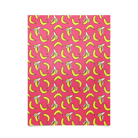 Little Arrow Design Co Bananas on Pink Poster