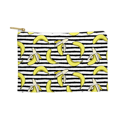 Little Arrow Design Co Bananas on Stripes Pouch