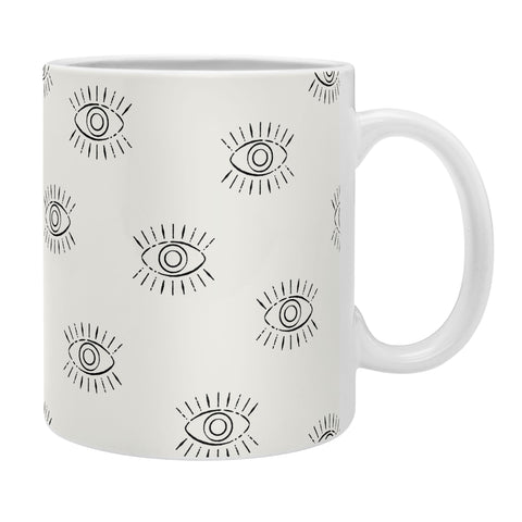 Little Arrow Design Co black eyes on cream Coffee Mug