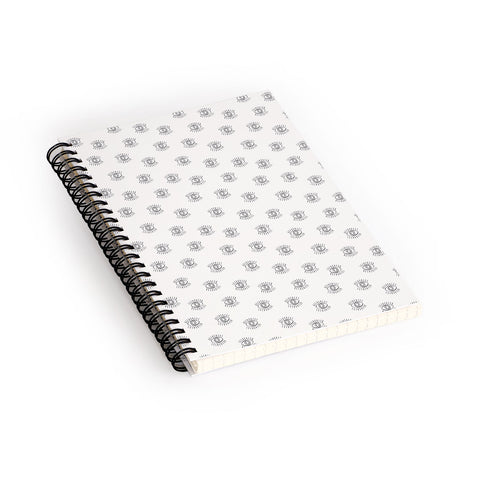 Little Arrow Design Co black eyes on cream Spiral Notebook