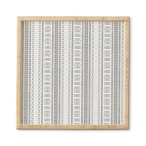 Little Arrow Design Co black mudcloth tribal Framed Wall Art