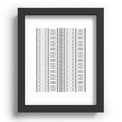 Little Arrow Design Co black mudcloth tribal Recessed Framing Rectangle