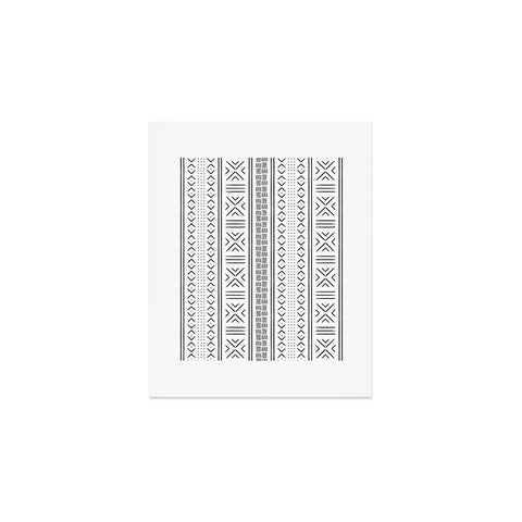 Little Arrow Design Co black mudcloth tribal Art Print