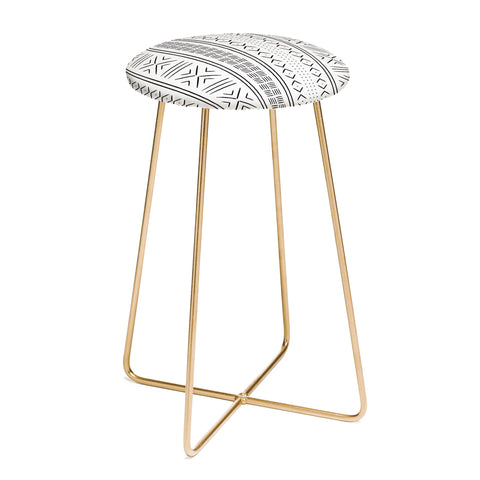 Little Arrow Design Co black mudcloth tribal Counter Stool