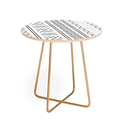 Little Arrow Design Co black mudcloth tribal Round Side Table