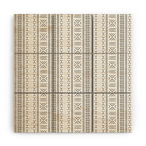 Little Arrow Design Co black mudcloth tribal Wood Wall Mural