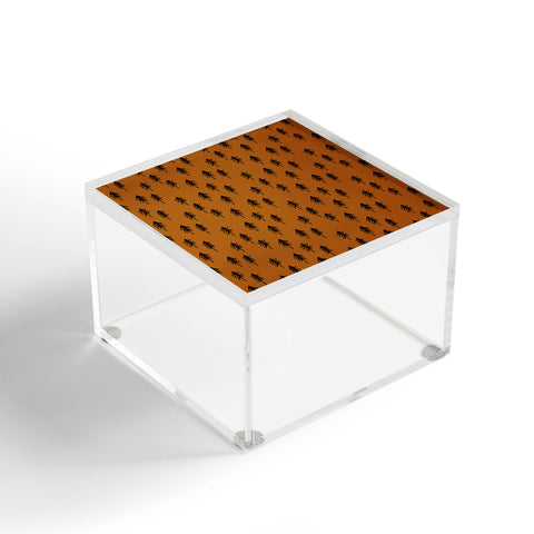 Little Arrow Design Co black trees on dark maple Acrylic Box