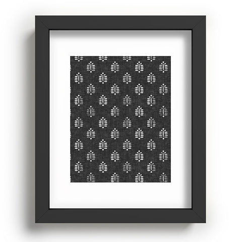 Little Arrow Design Co block print fern charcoal Recessed Framing Rectangle