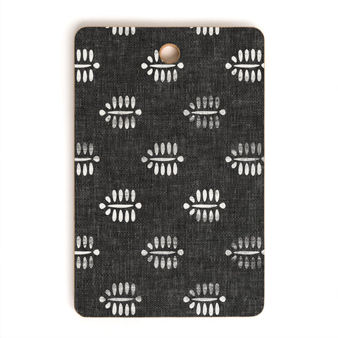 Little Arrow Design Co block print fern charcoal Cutting Board Rectangle