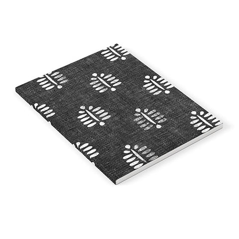 Little Arrow Design Co block print fern charcoal Notebook
