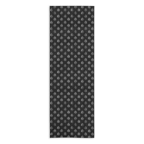 Little Arrow Design Co block print fern charcoal Yoga Towel