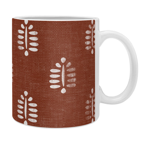 Little Arrow Design Co block print fern rust Coffee Mug