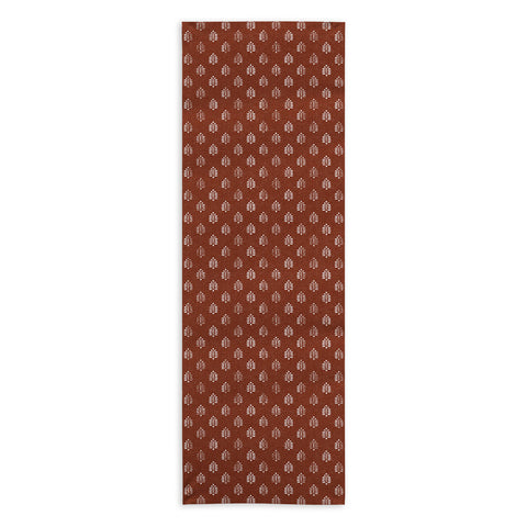 Little Arrow Design Co block print fern rust Yoga Towel
