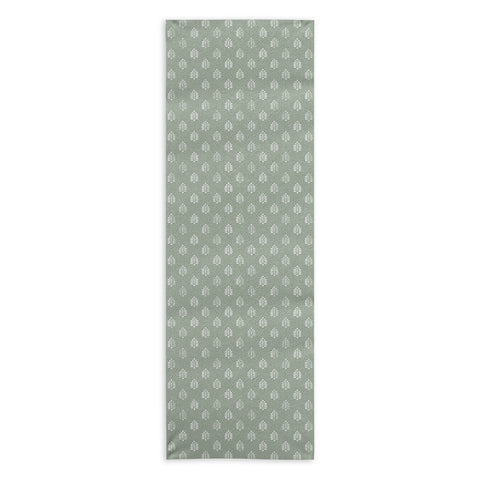 Little Arrow Design Co block print ferns sage Yoga Towel