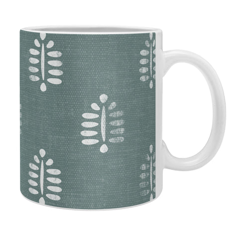 Little Arrow Design Co block print ferns teal Coffee Mug
