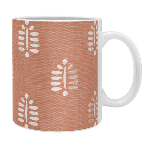 Little Arrow Design Co block print ferns terracotta Coffee Mug