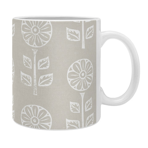 Little Arrow Design Co block print floral beige Coffee Mug