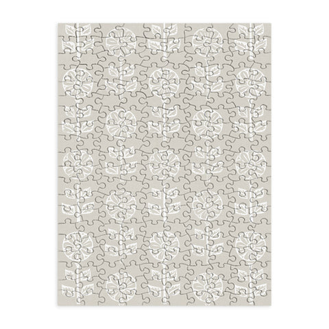 Little Arrow Design Co block print floral beige Puzzle