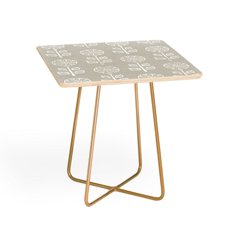 Little Arrow Design Co block print floral beige Side Table