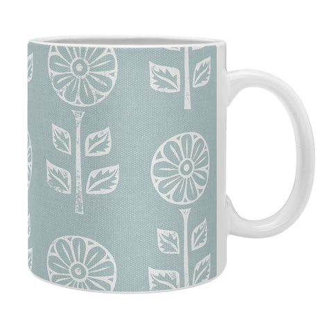 Little Arrow Design Co block print floral dusty blue Coffee Mug