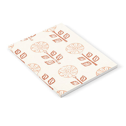 Little Arrow Design Co block print floral peach cream Notebook