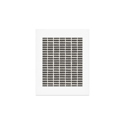 Little Arrow Design Co block print tile charcoal Art Print