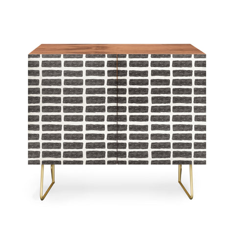 Little Arrow Design Co block print tile charcoal Credenza