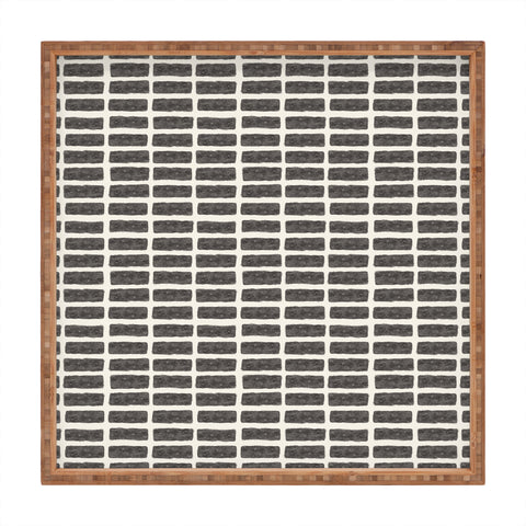 Little Arrow Design Co block print tile charcoal Square Tray