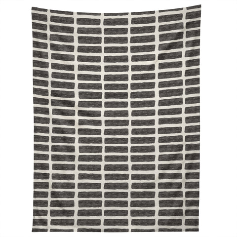 Little Arrow Design Co block print tile charcoal Tapestry