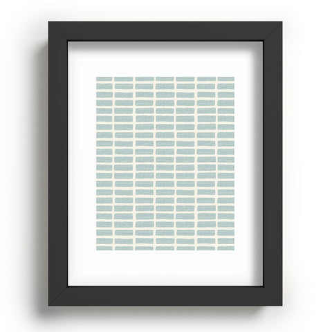 Little Arrow Design Co block print tile dusty blue Recessed Framing Rectangle
