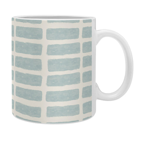 Little Arrow Design Co block print tile dusty blue Coffee Mug