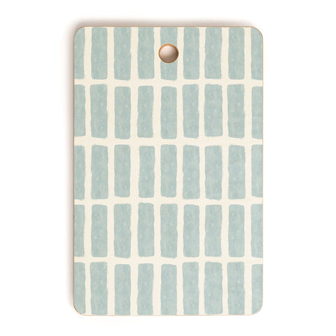 Little Arrow Design Co block print tile dusty blue Cutting Board Rectangle