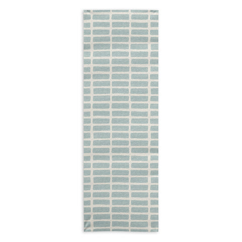 Little Arrow Design Co block print tile dusty blue Yoga Towel